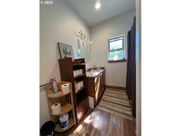 a view of a hallway with entryway