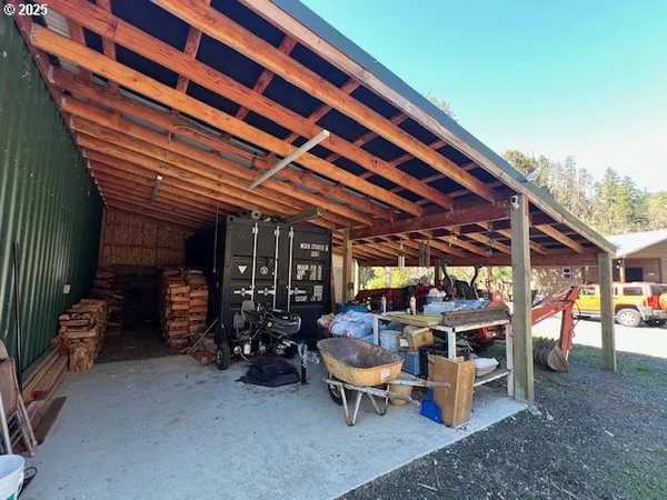 a view of a chairs and tables in patio