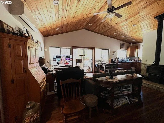 a living room with lots of furniture and a chandelier