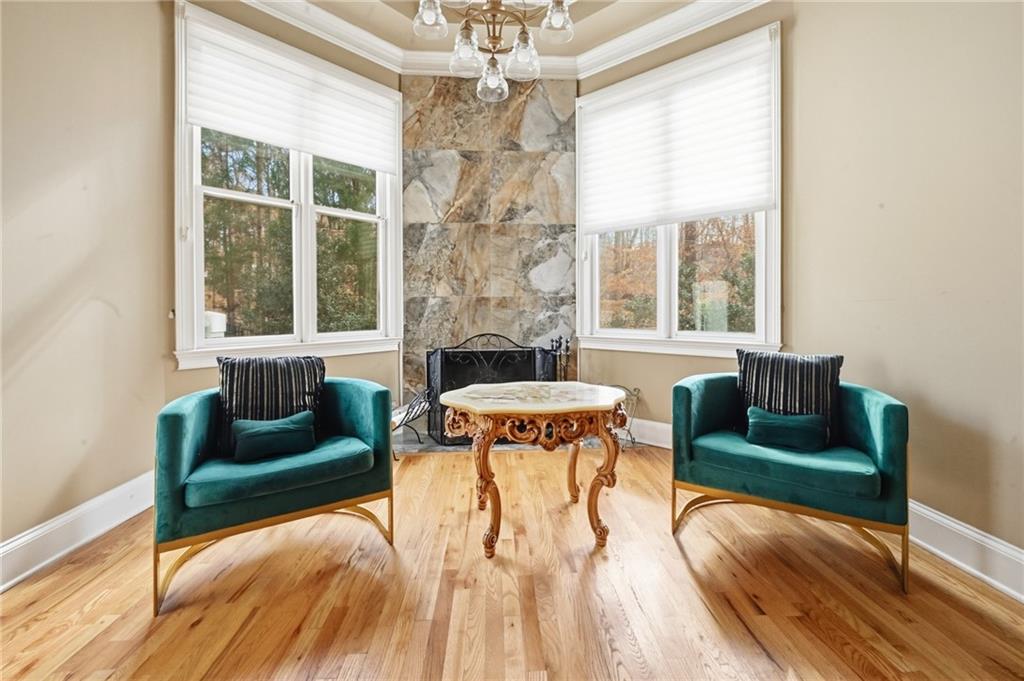 4670 Hamden Forest Drive Southwest Atlanta, GA 30331 - Photo 15 of 68 a living room with furniture and a large window