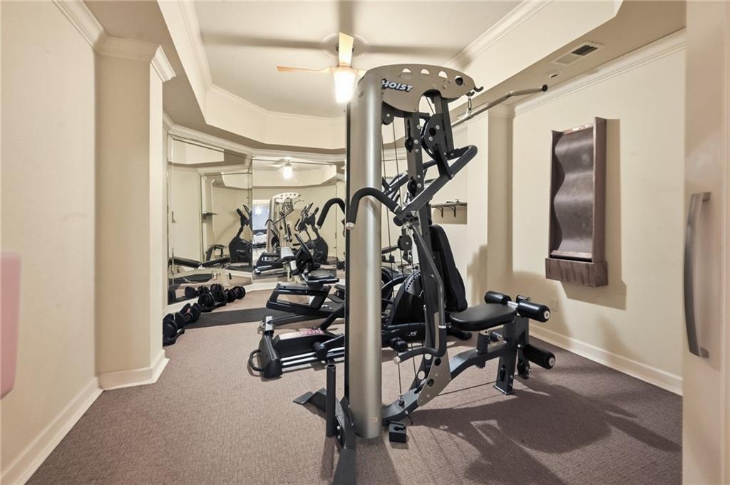 4670 Hamden Forest Drive Southwest Atlanta, GA 30331 - Photo 45 of 68 a view of a room with gym equipment