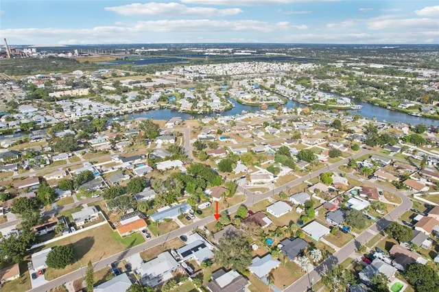an aerial view of a city