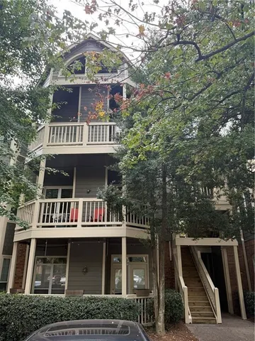 a front view of a building