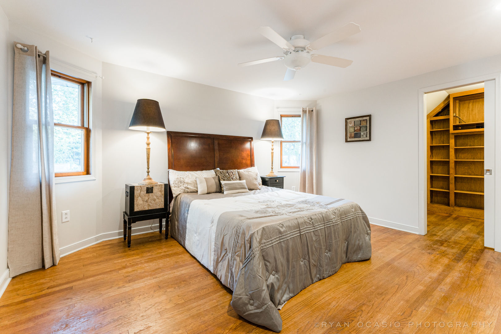 523 Kendall Lane DeKalb, IL 60115 - Photo 15 of 29 a bedroom with a bed and a flat tv screen on dresser