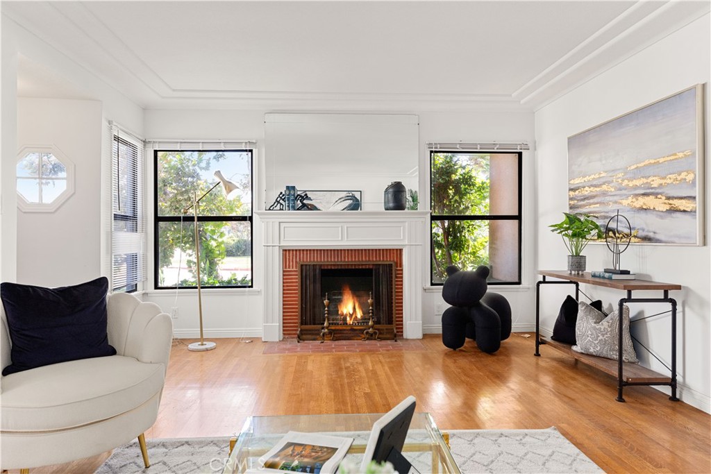 2701 Warren Way Arcadia, CA 91007 - Photo 4 of 30 a living room with furniture and a fireplace
