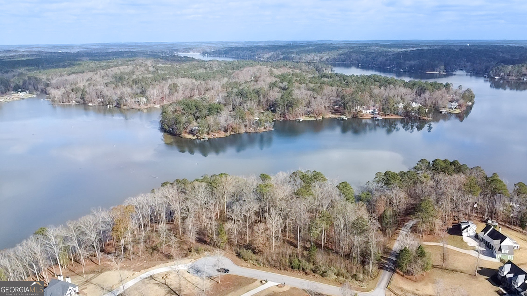 Lot 24 B River Point Road, Unit LOT 24B Jackson, GA 30233 - Photo 3 of 4 an aerial view of a house with a lake view