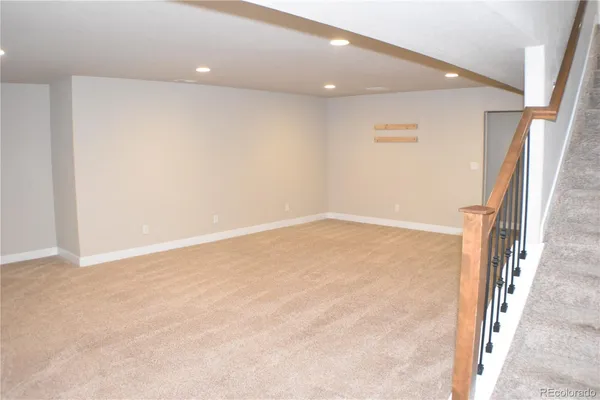 an empty room with a natural light