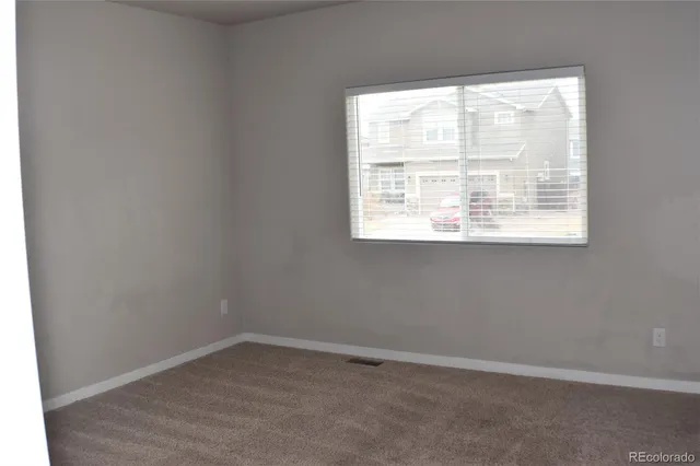 an empty room with a window