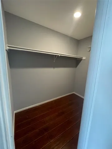 a view of small space with racks on the wall