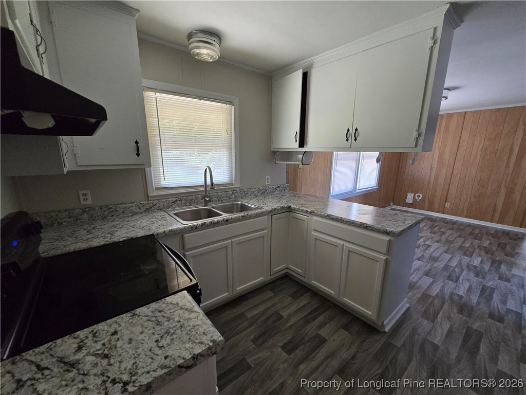 4617 Belford Road Fayetteville, NC 28314 - Photo 6 of 21 a kitchen with granite countertop wooden cabinets and a stove