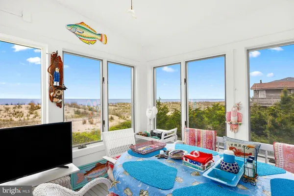 a room with furniture and a floor to ceiling window