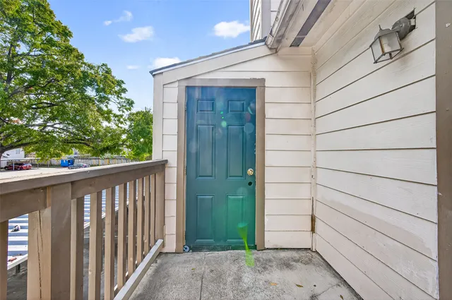 a view of a house with a small space