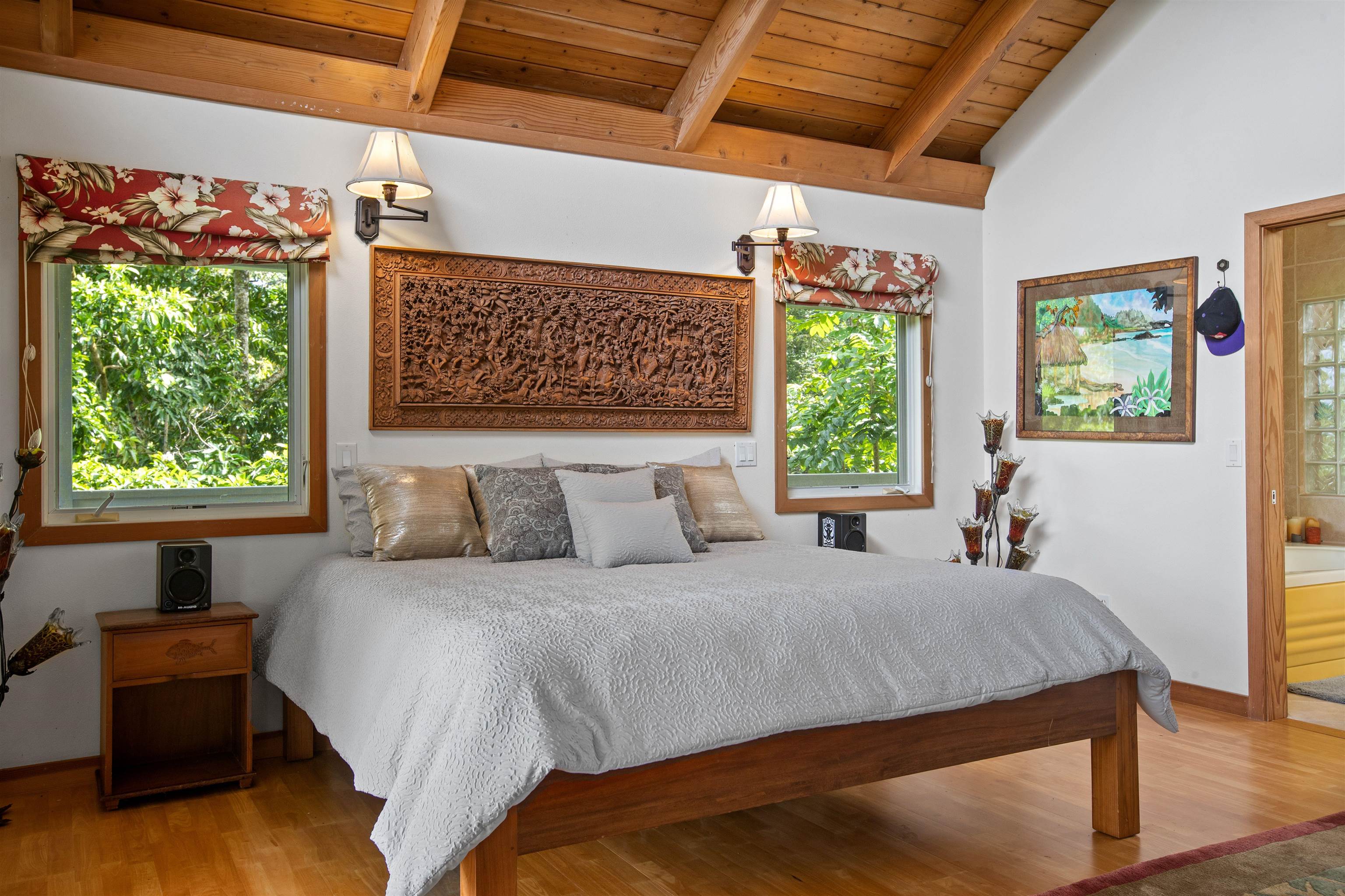 285 Kalo Road Hana, HI 96713 - Photo 14 of 36 a bedroom with a bed and a window