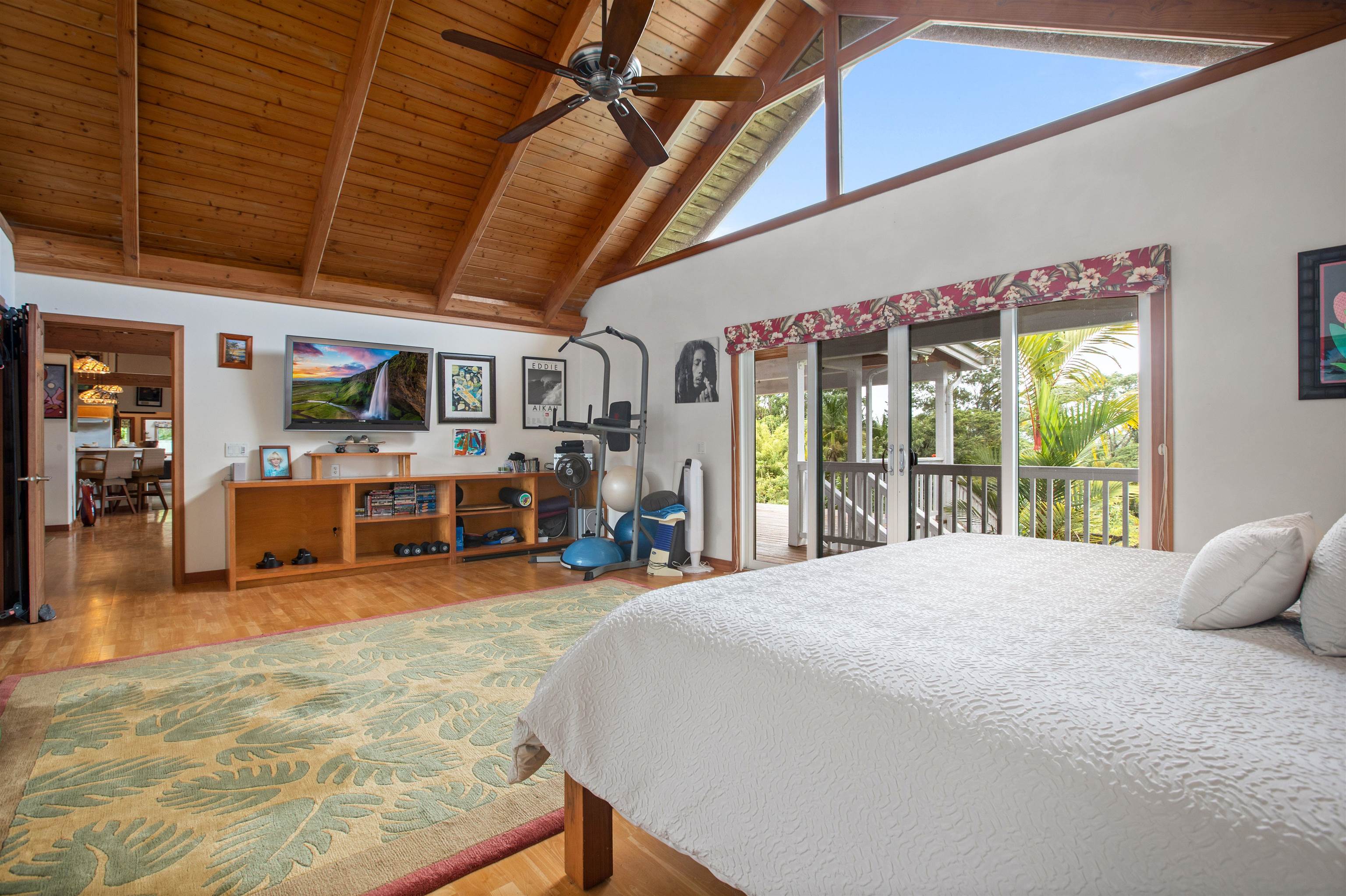 285 Kalo Road Hana, HI 96713 - Photo 15 of 36 a large room with furniture and a large window