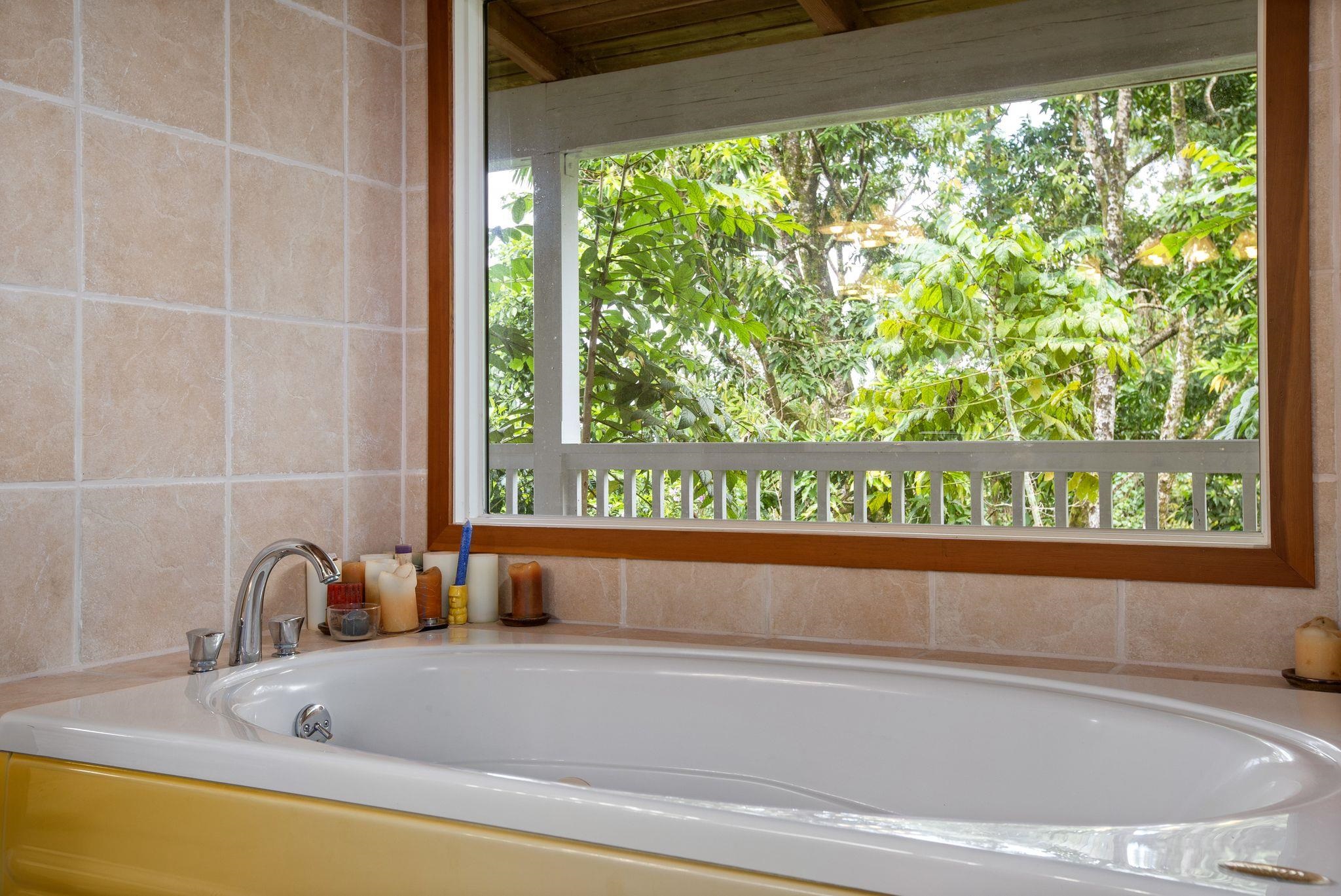 285 Kalo Road Hana, HI 96713 - Photo 18 of 36 a bathroom with a bathtub and window