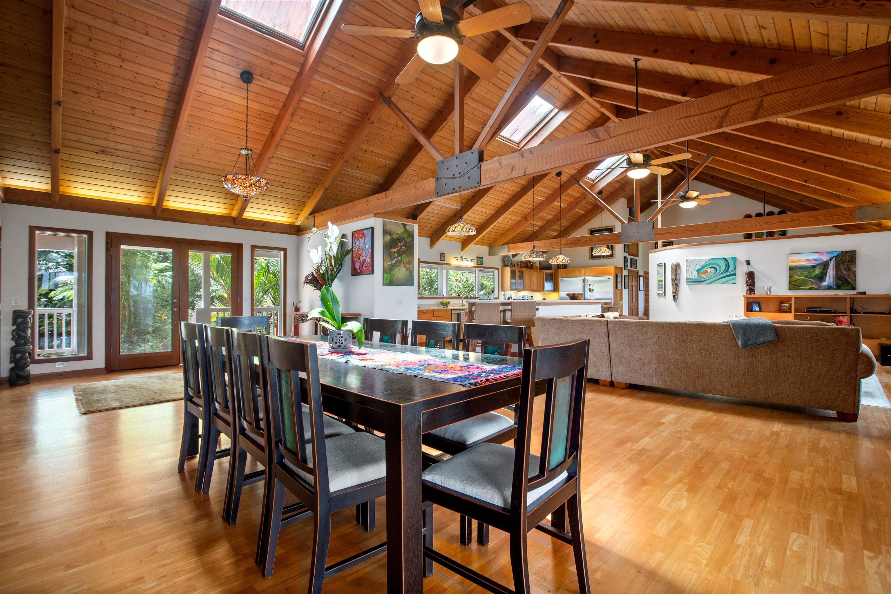 285 Kalo Road Hana, HI 96713 - Photo 5 of 36 a dining room with furniture window and wooden floor