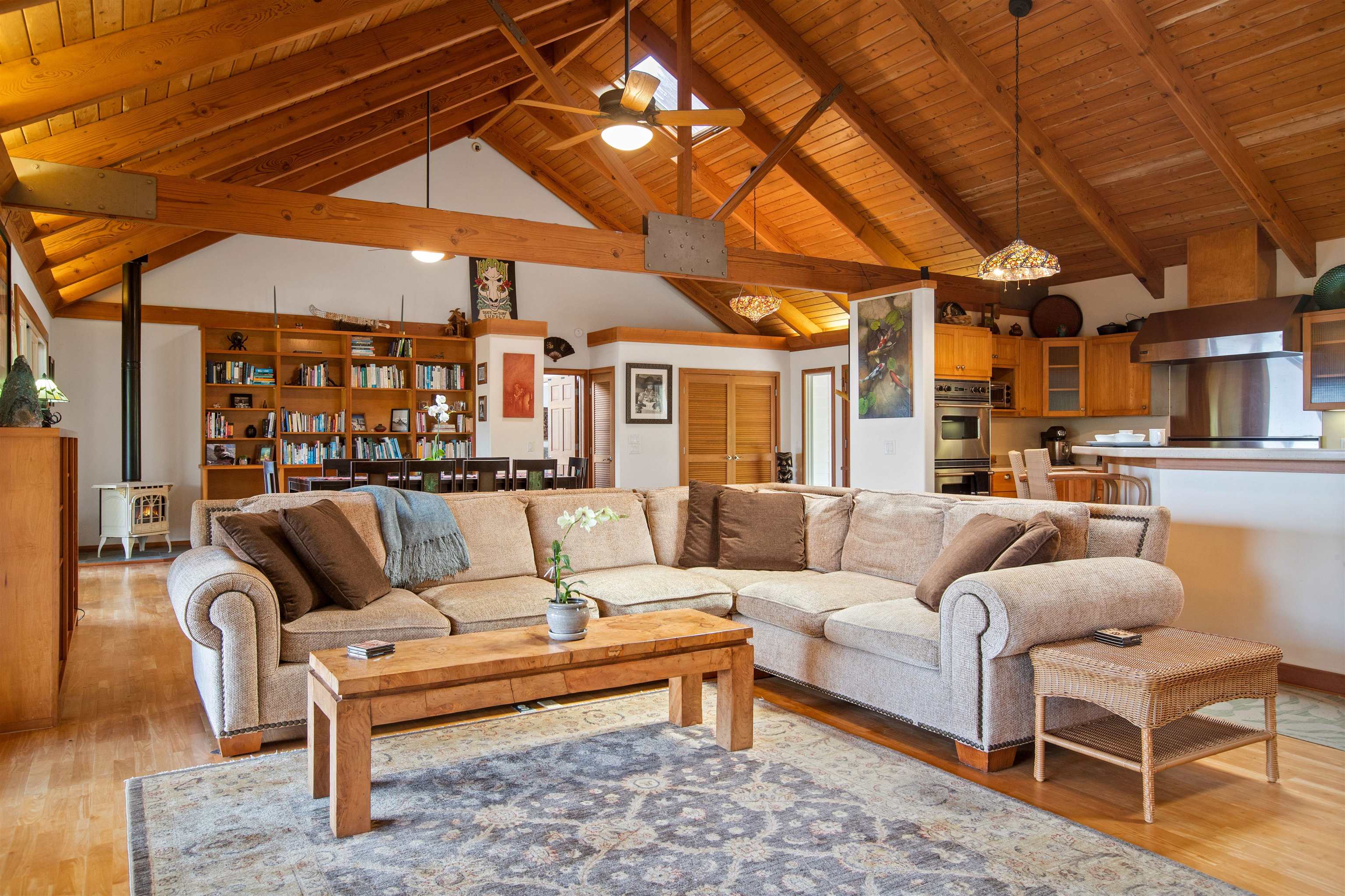 285 Kalo Road Hana, HI 96713 - Photo 7 of 36 a living room with furniture a table and chairs