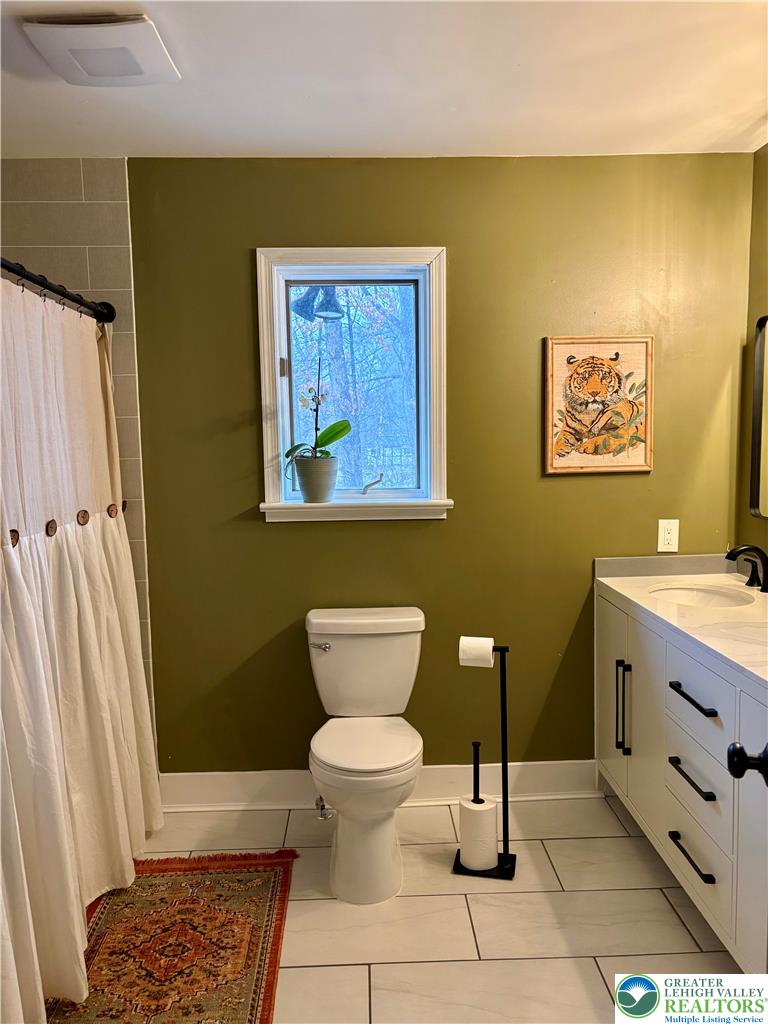 375 Georgetown Road Nazareth, PA 18064 - Photo 15 of 21 a bathroom with a toilet a sink and view