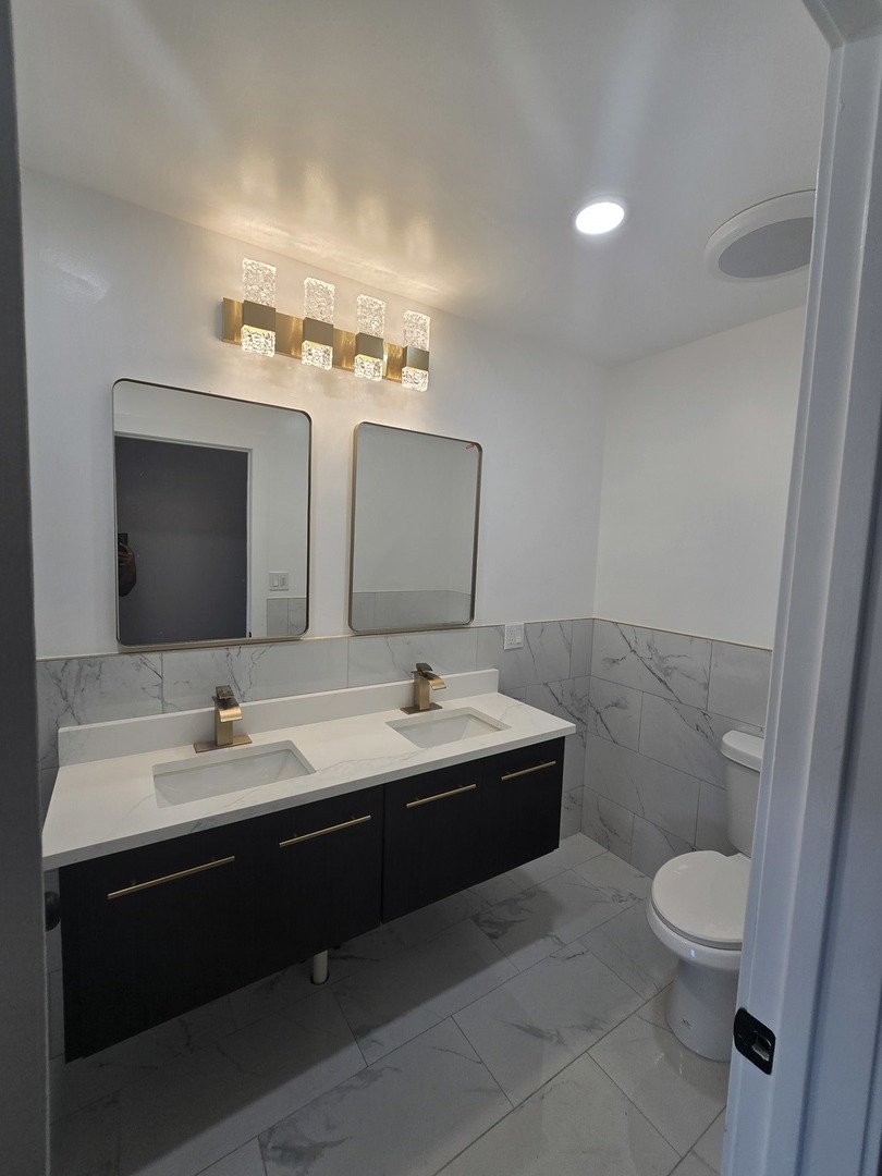 9727 South Michigan Avenue Chicago, IL 60628 - Photo 11 of 24 a bathroom with a toilet sink and mirror