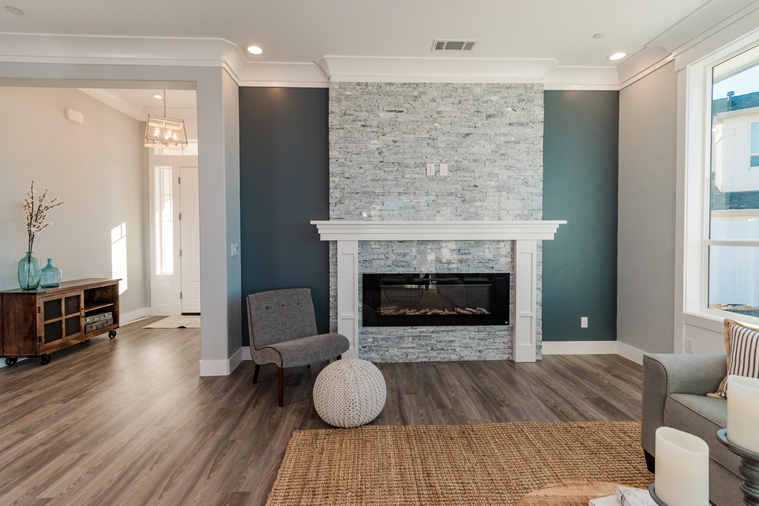 808 River Bend Road Redding, CA 96003 - Photo 11 of 43 a living room with furniture and a fireplace