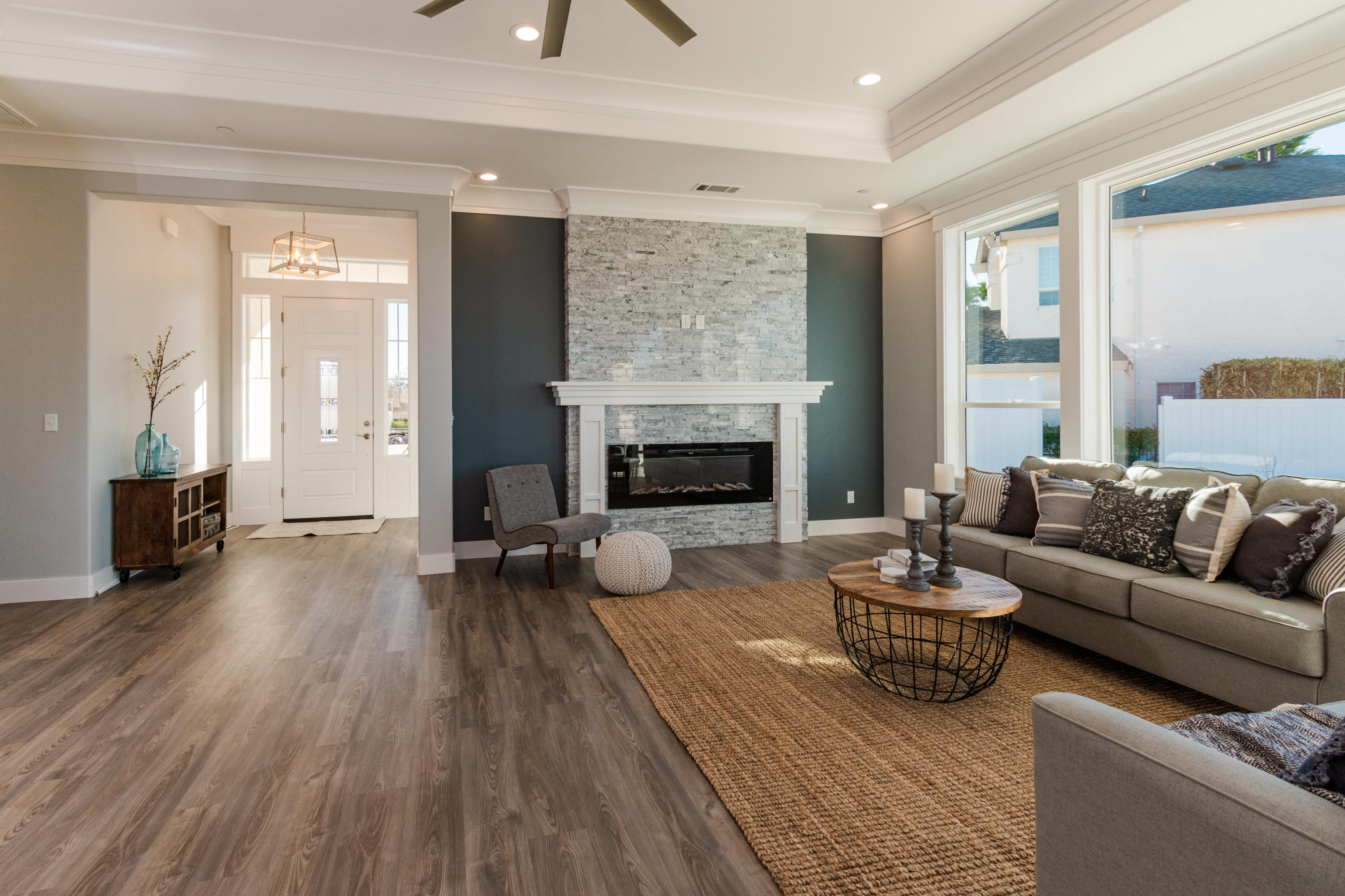 808 River Bend Road Redding, CA 96003 - Photo 9 of 43 a living room with furniture and a fireplace