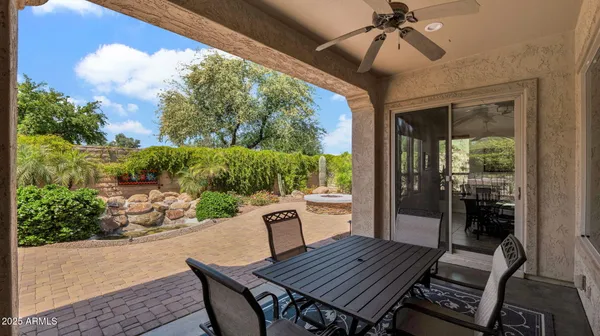 a view of a garden with a pathway