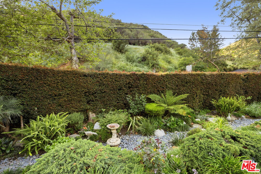 2618 Mandeville Canyon Road Los Angeles, CA 90049 - Photo 42 of 45 a view of a garden with plants