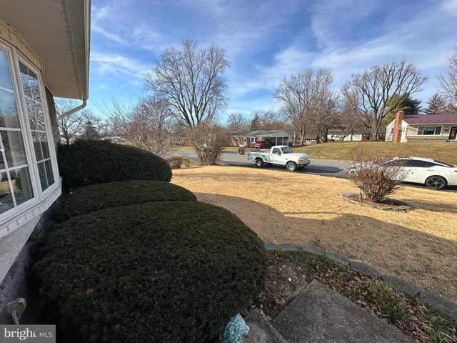 a view of a back yard of the house