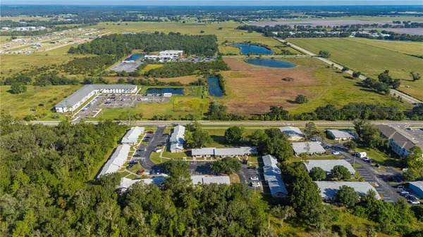 an aerial view of multiple house