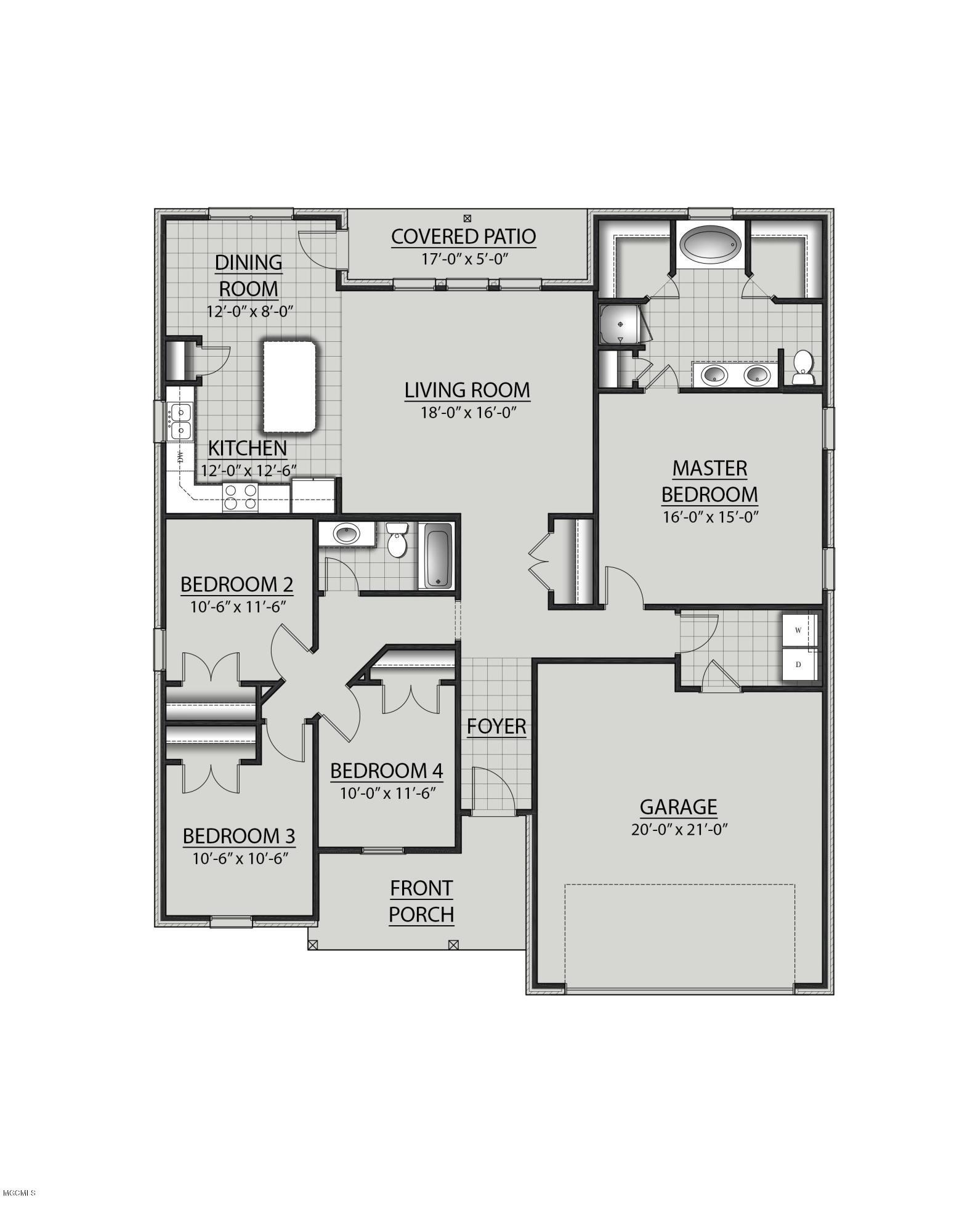 14288 Whippoorwill Road Gulfport, MS 39503 - Photo 3 of 3 Ravenswood A IV - Floor Plan