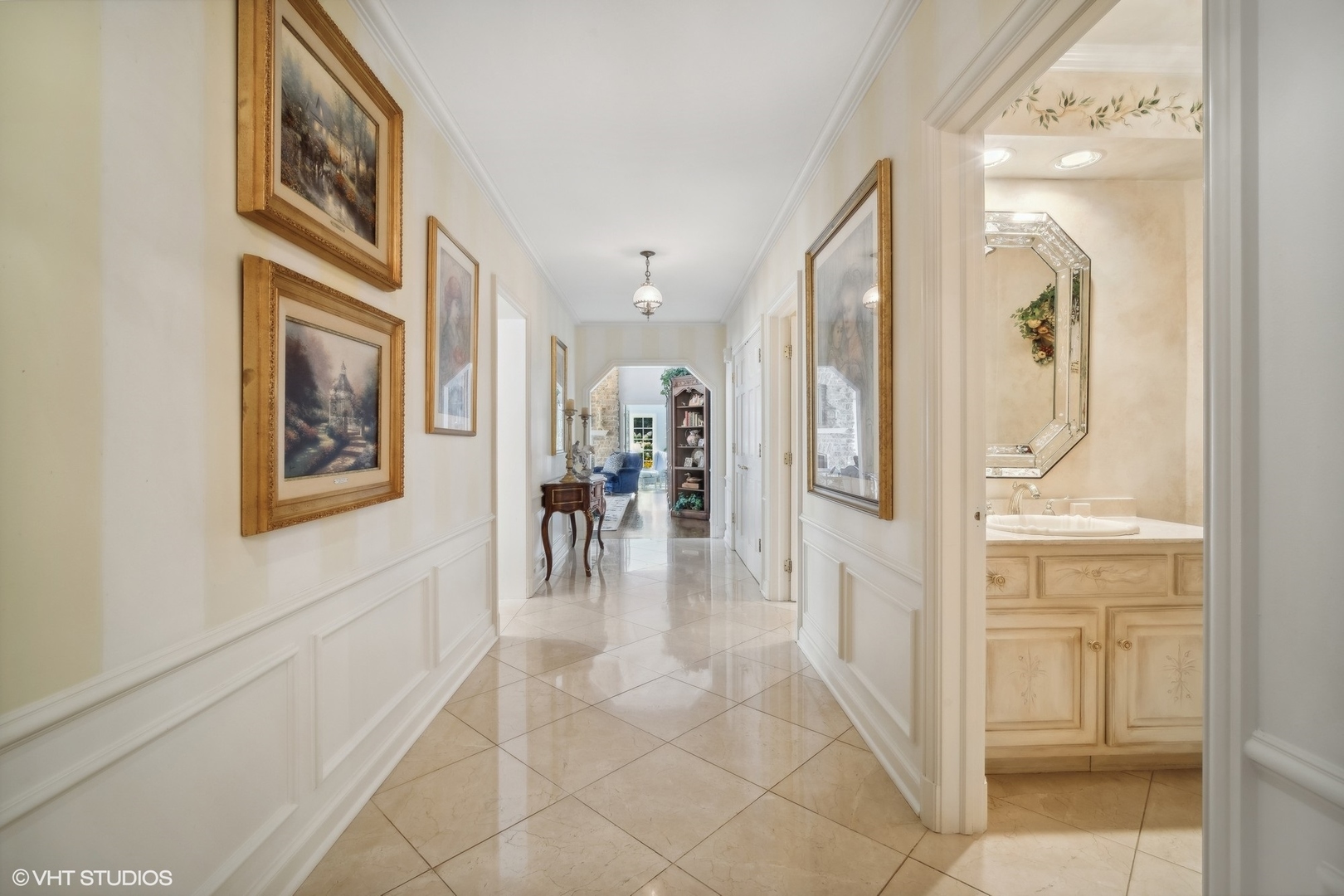 1214 Turicum Road Lake Forest, IL 60045 - Photo 5 of 37 a view of a hallway with furniture and a livingroom view