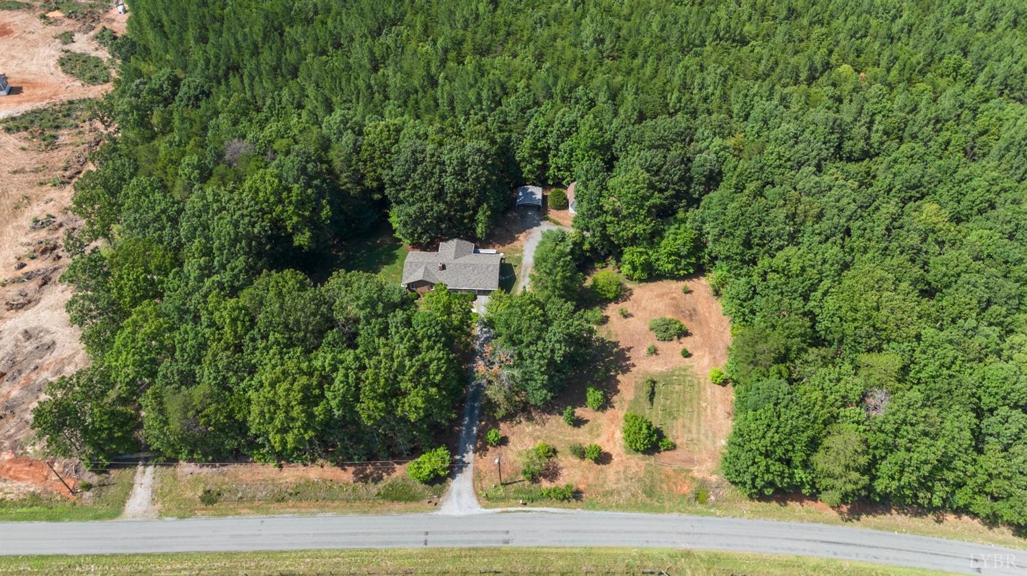 4681 Roark Mill Road Hurt, VA 24563 - Photo 57 of 76 an aerial view of a house with yard