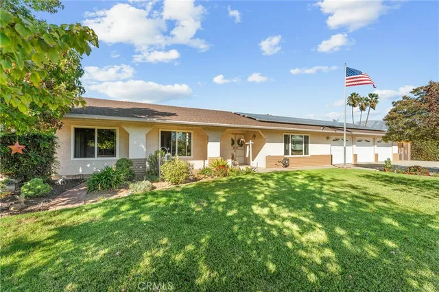 a view of backyard with a garden and plants