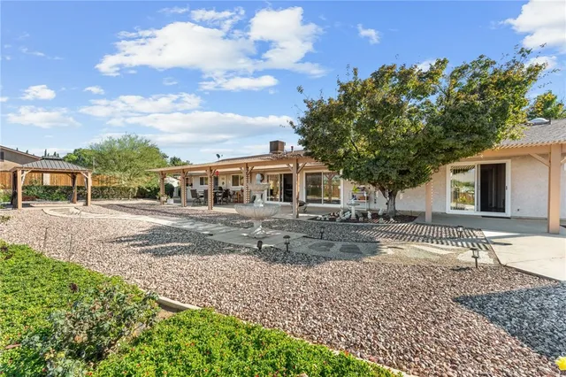 a view of a yard with plants
