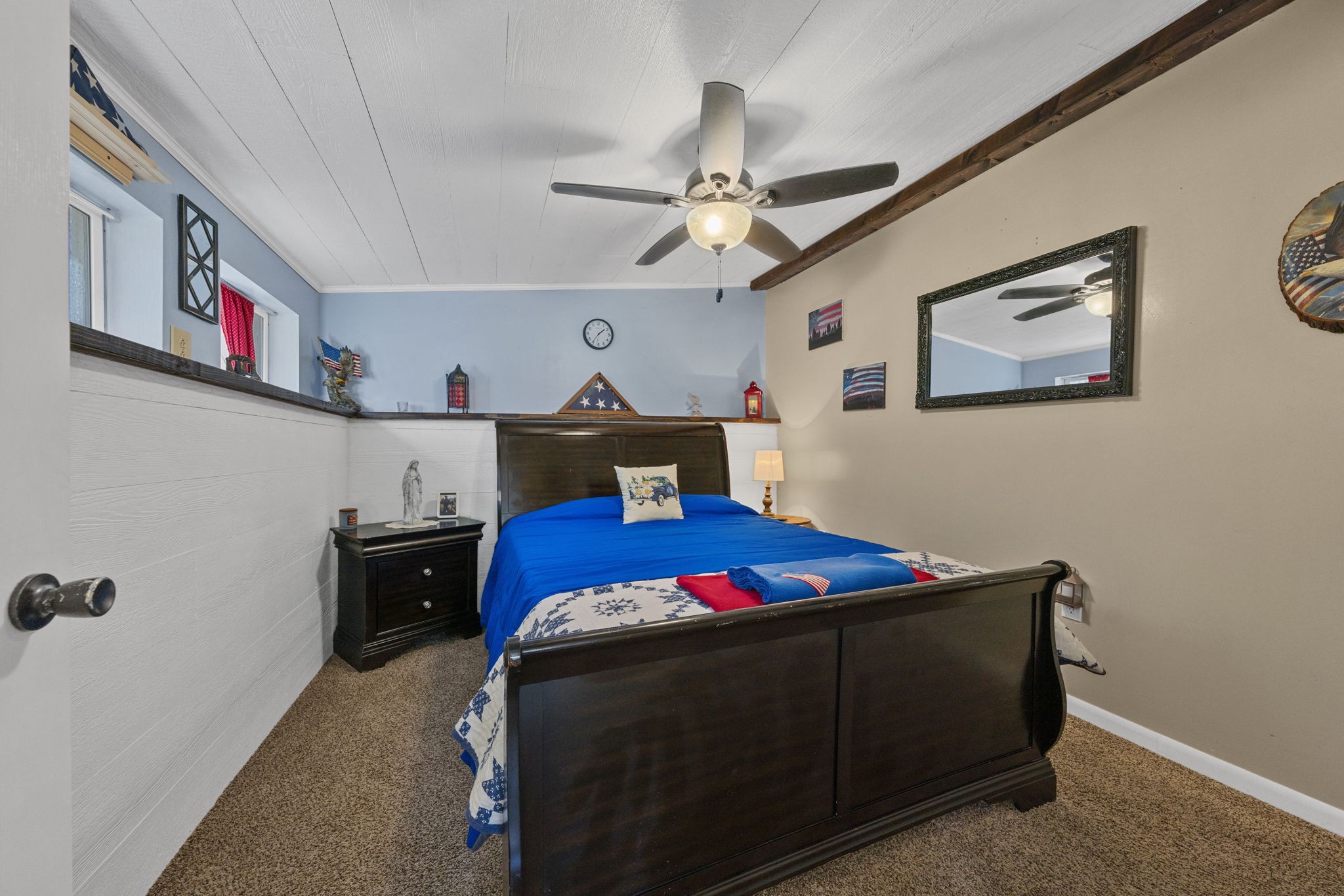 419 Jackie Dukes Road Lewisburg, KY 42256 - Photo 24 of 55 a bedroom with a bed and a chandelier