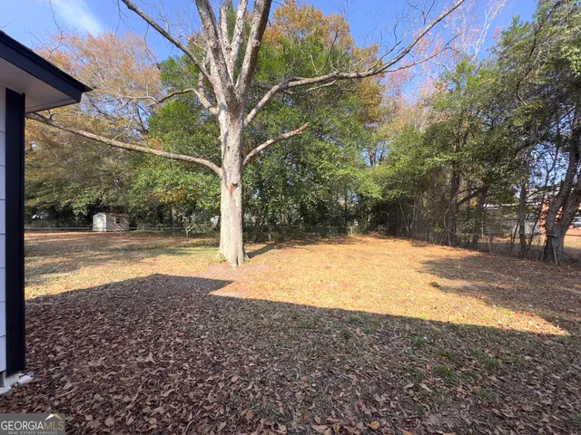 a view of yard with tree