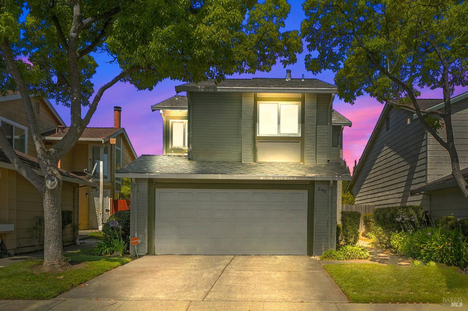 a front view of a house