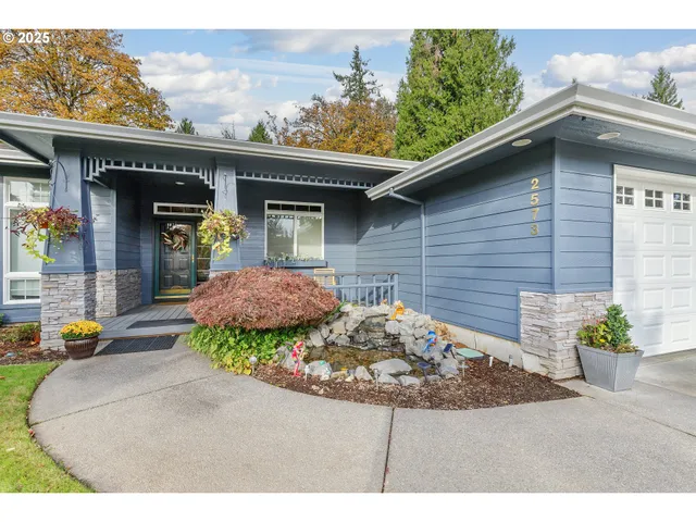 a view of a house with a patio