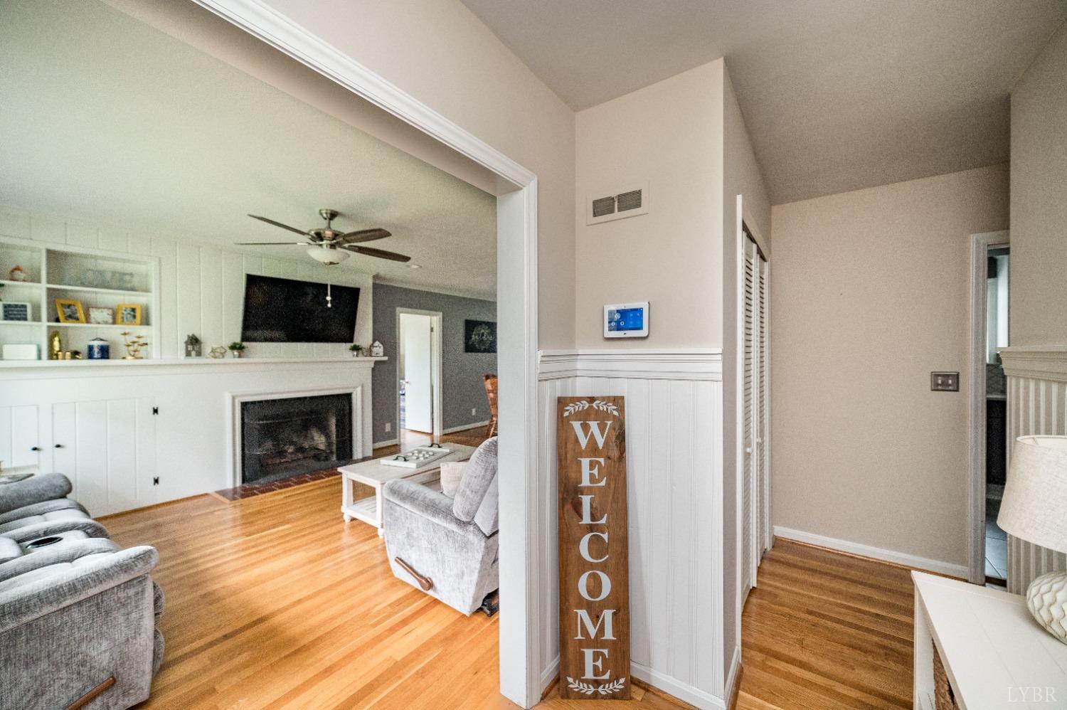 Foyer open to family room