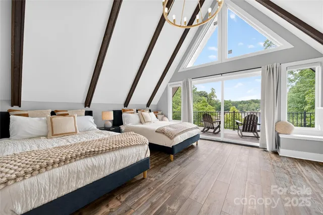 a view of a chairs and table on the deck
