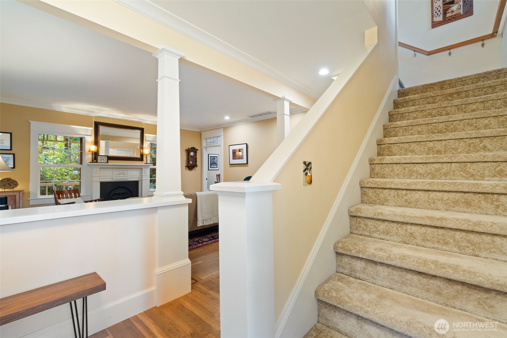 8991 Springwood Avenue Northeast Bainbridge Island, WA 98110 - Photo 23 of 36 a view of entryway and hall with wooden floor
