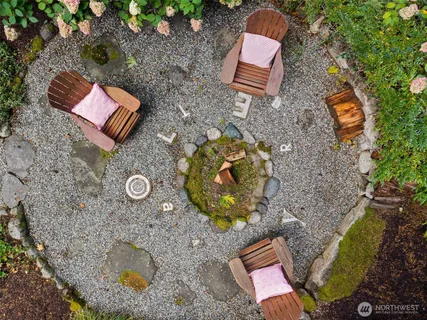a view of a house with garden