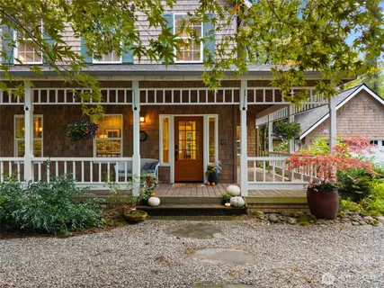 a view of a house with sitting area