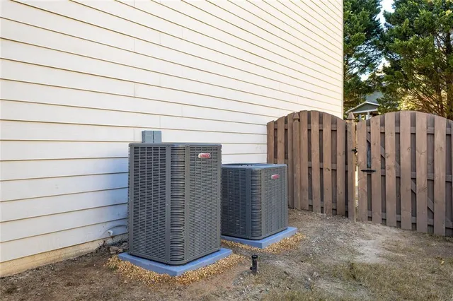 a view of a wooden door