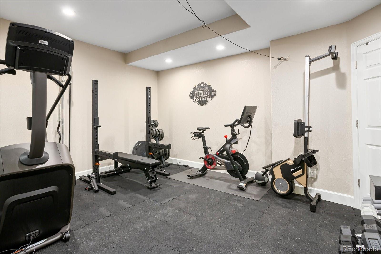690 Tiger Lily Way Highlands Ranch, CO 80126 - Photo 26 of 38 a view of a room with gym equipment