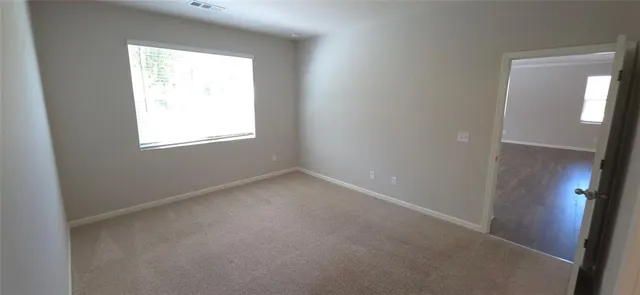 an empty room with a window