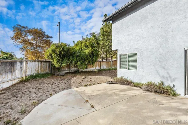 a backyard of a house