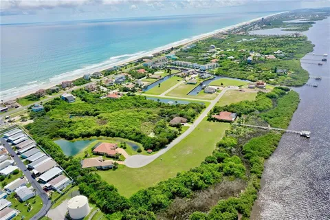 a view of a swimming pool with a garden