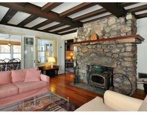73 Fort Ninigret Road Charlestown, RI 02813 - Photo 2 of 12 Living Room. With Huge Stone Fireplace