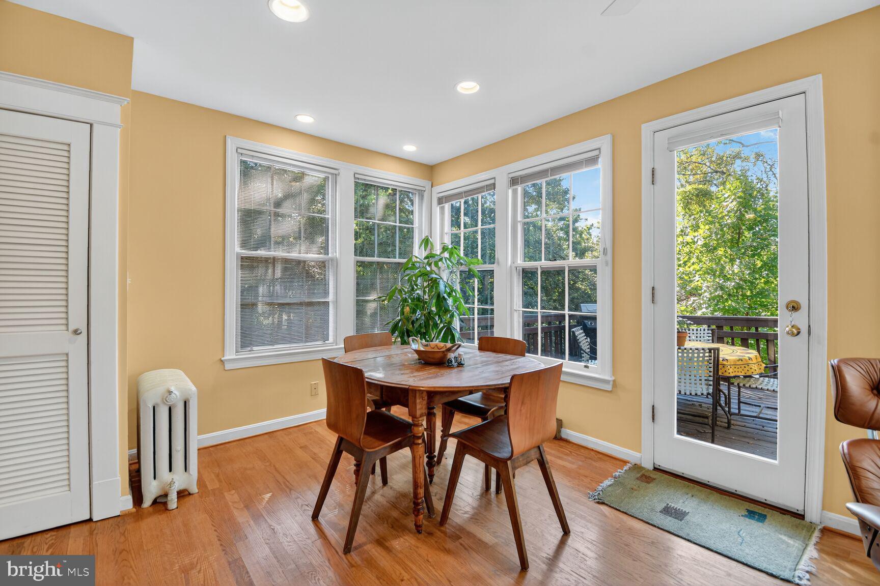 14 Cleveland Avenue Takoma Park, MD 20912 - Photo 17 of 41 a view of a dining room with furniture window and outside view